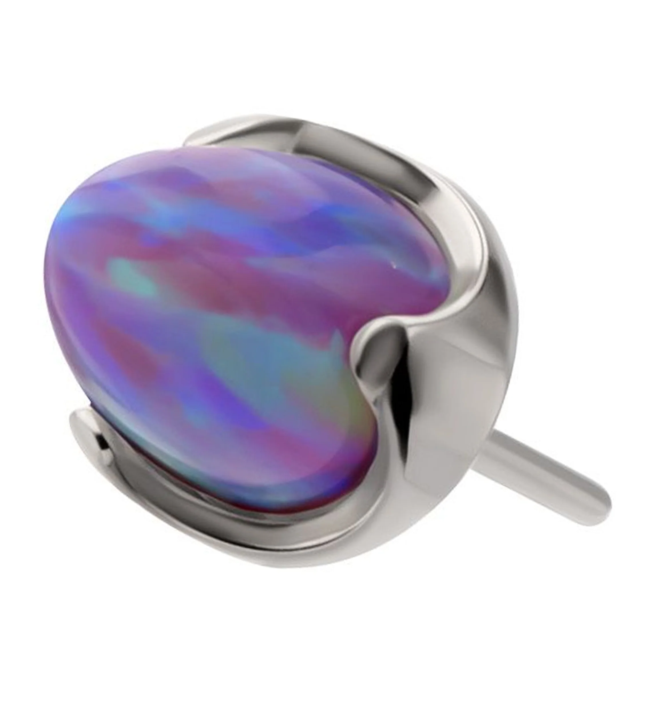 Purple Opalite Bullet Titanium Threadless Top