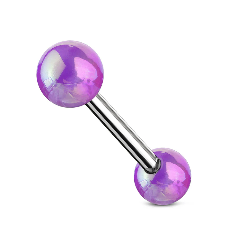 Purple Ory Stainless Steel Barbell