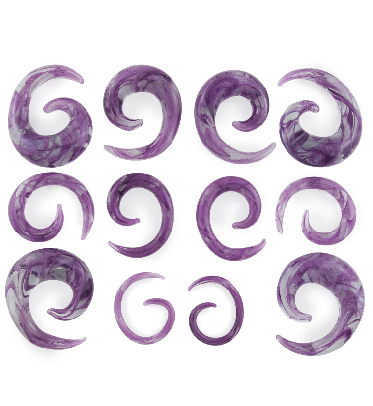 Purple Swirl Glass Spirals - Image 6