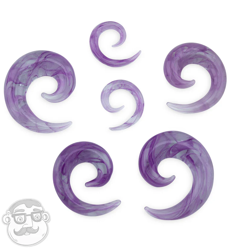 Purple Swirl Glass Spirals - Image 8