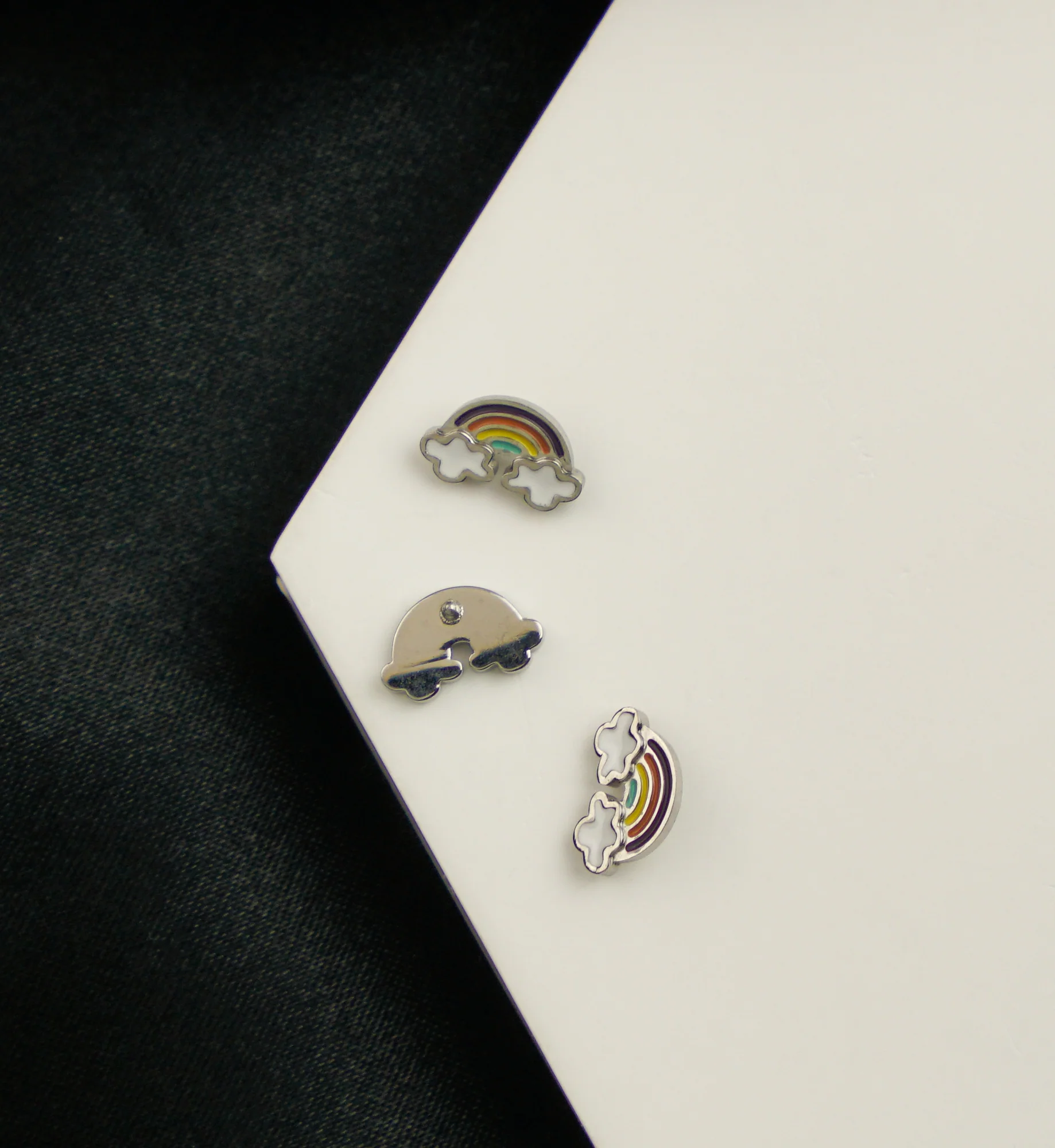 Rainbow Clouds Stainless Steel Internally Threaded Top - Image 3