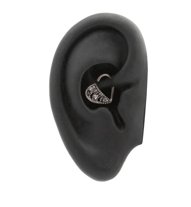 Rank Heart Hoop Daith Ring - Image 2