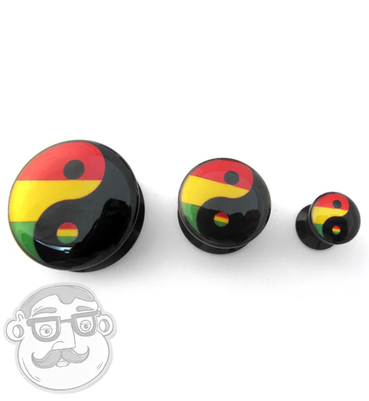 Rasta Yin Yang Plugs - Image 2