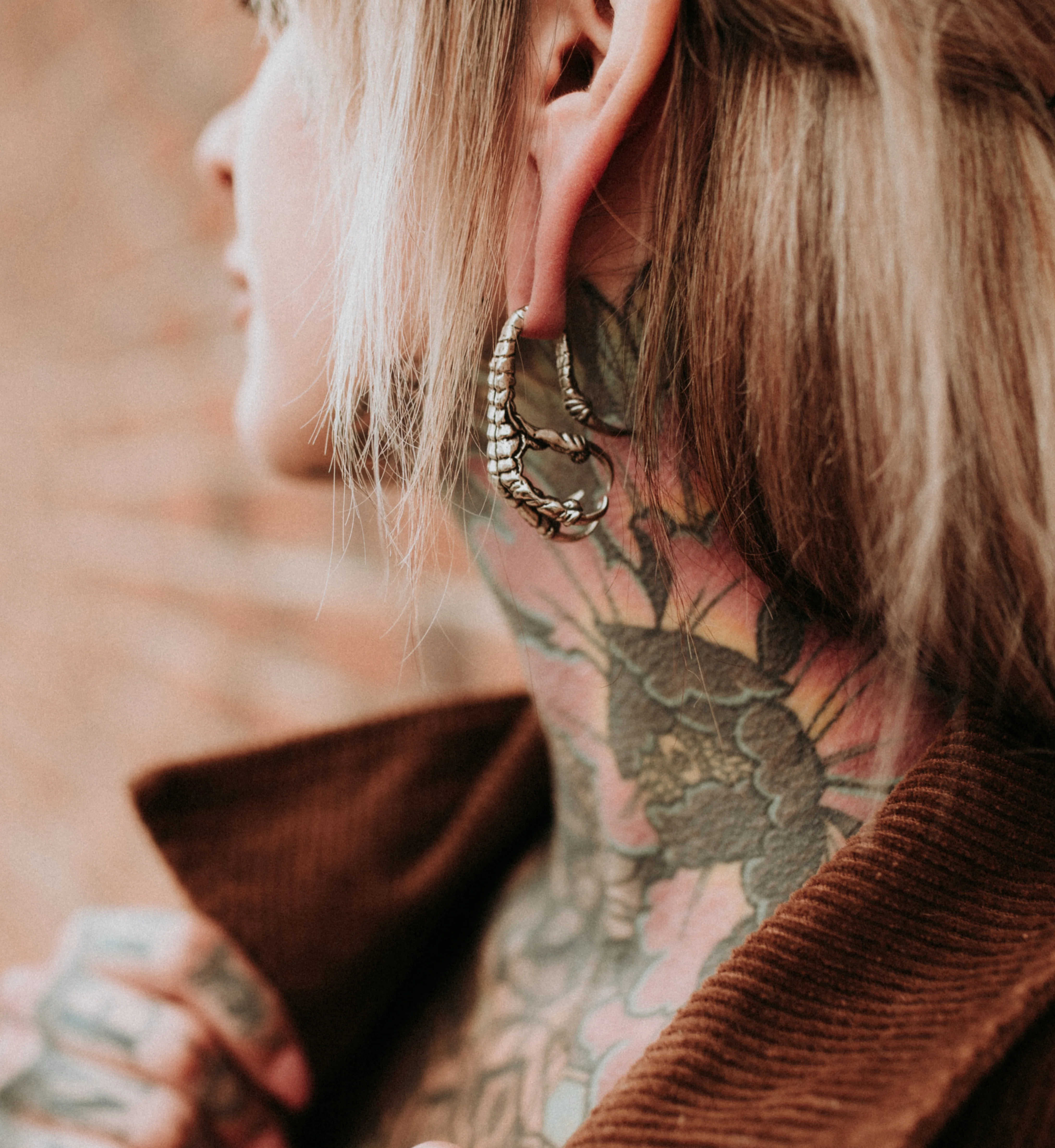 Raven Claw Brass Ear Weights - Image 4