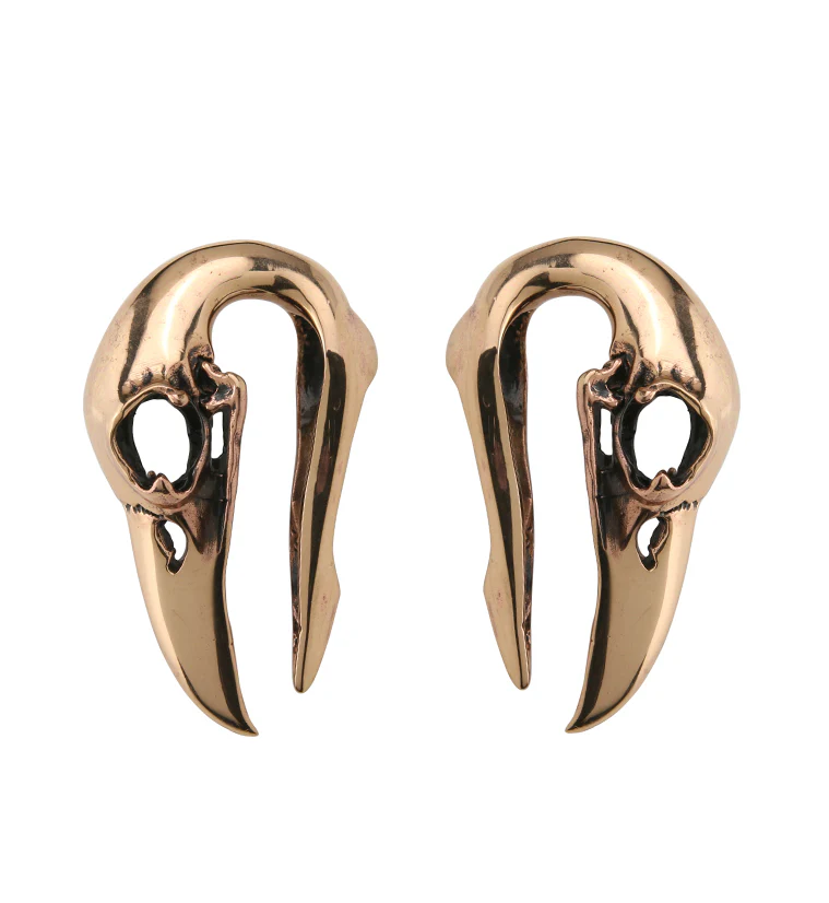 Raven Copper Brass Ear Weights - Image 3