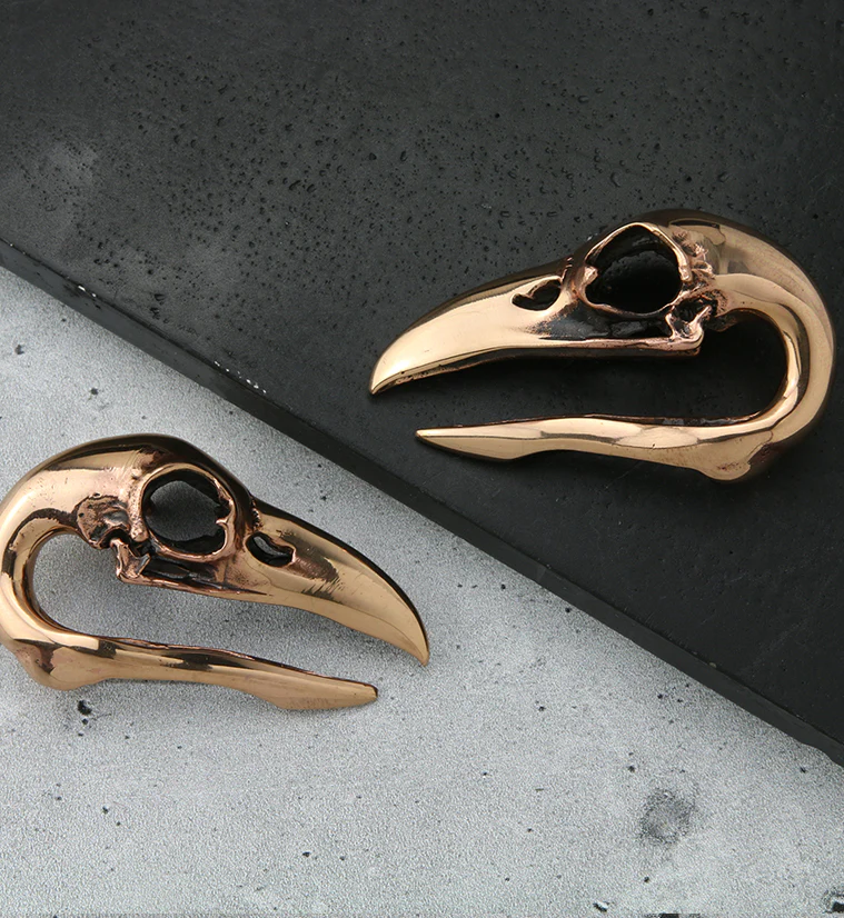 Raven Copper Brass Ear Weights - Image 4