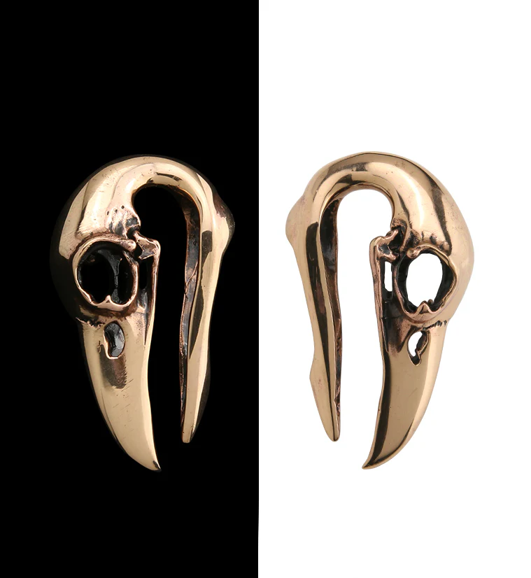 Raven Copper Brass Ear Weights - Image 6