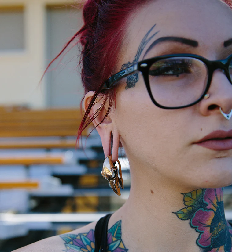 Raven Copper Brass Ear Weights - Image 8