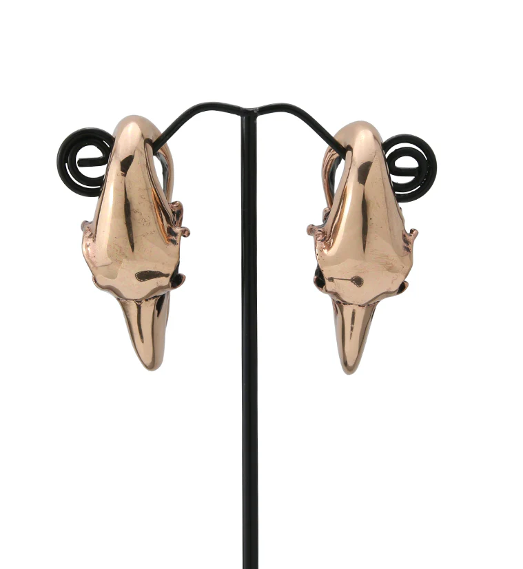 Raven Copper Brass Ear Weights - Image 9