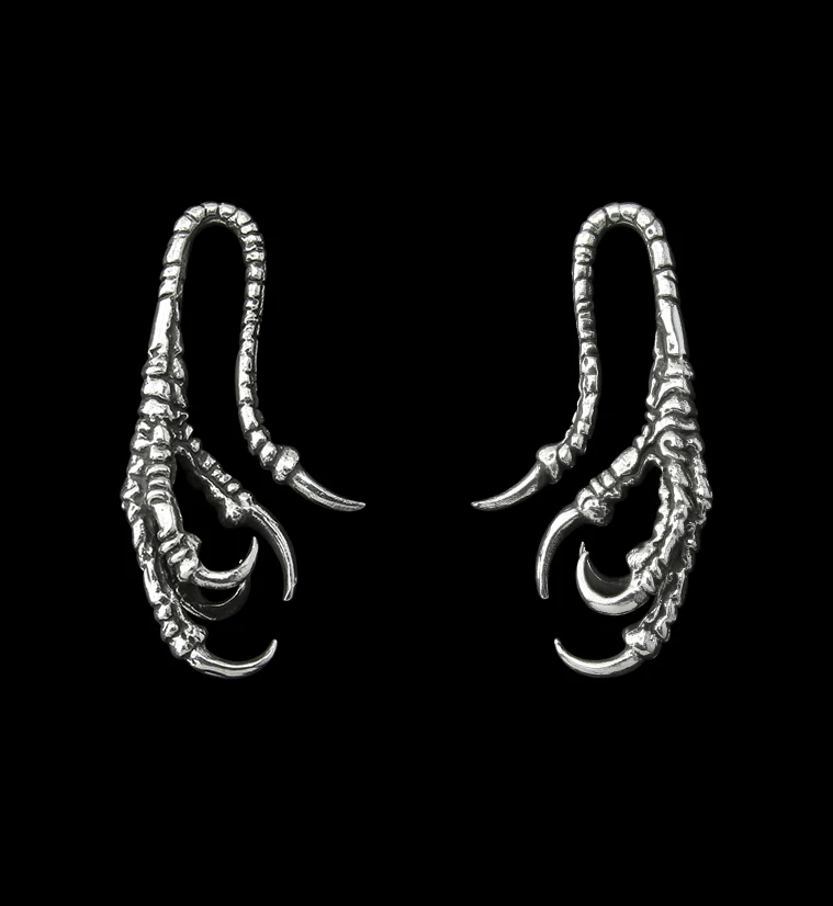 Raven Talons White Brass Ear Weights