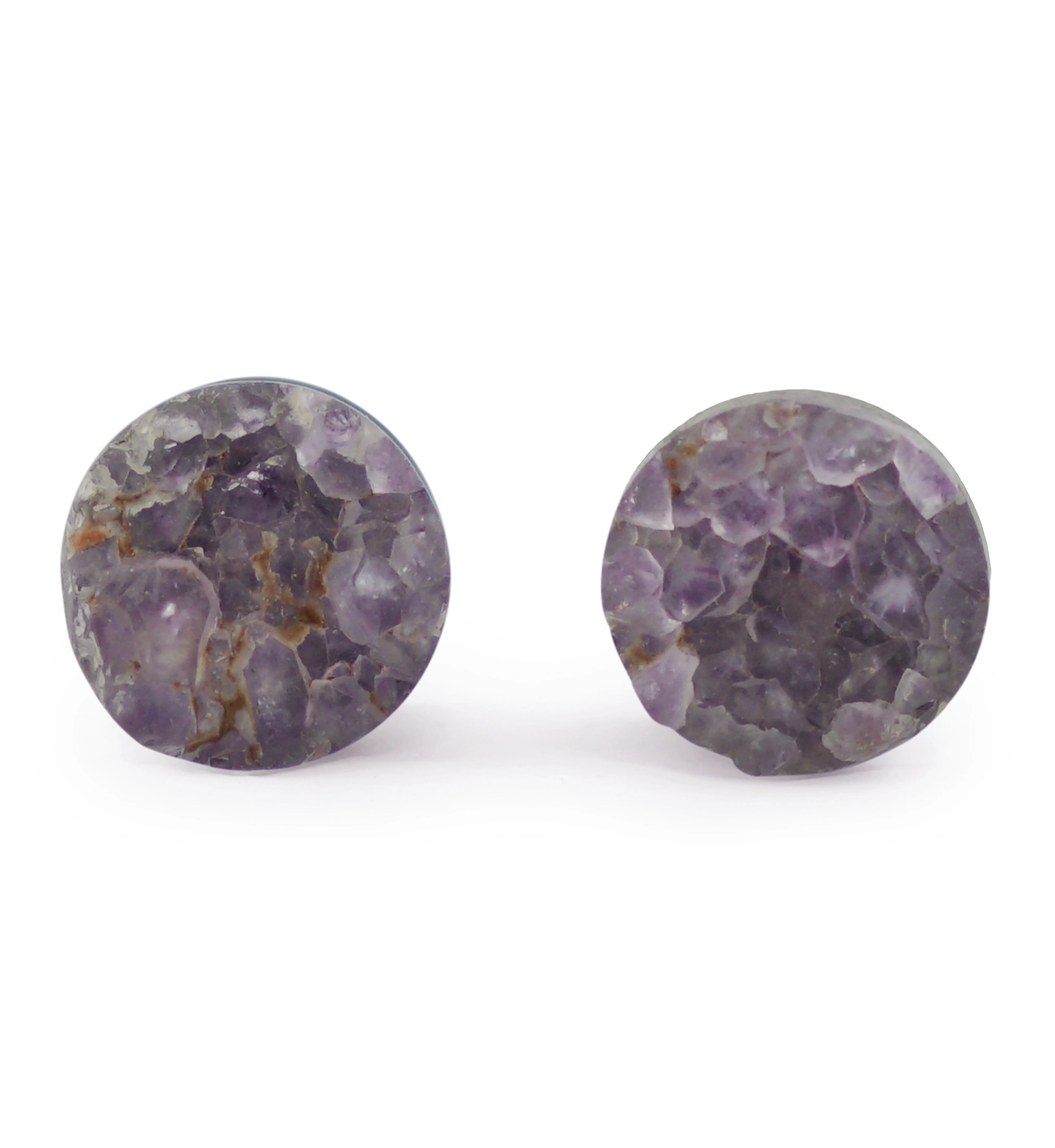 Raw Amethyst Plugs 0G (8mm) Version 7 - Image 2