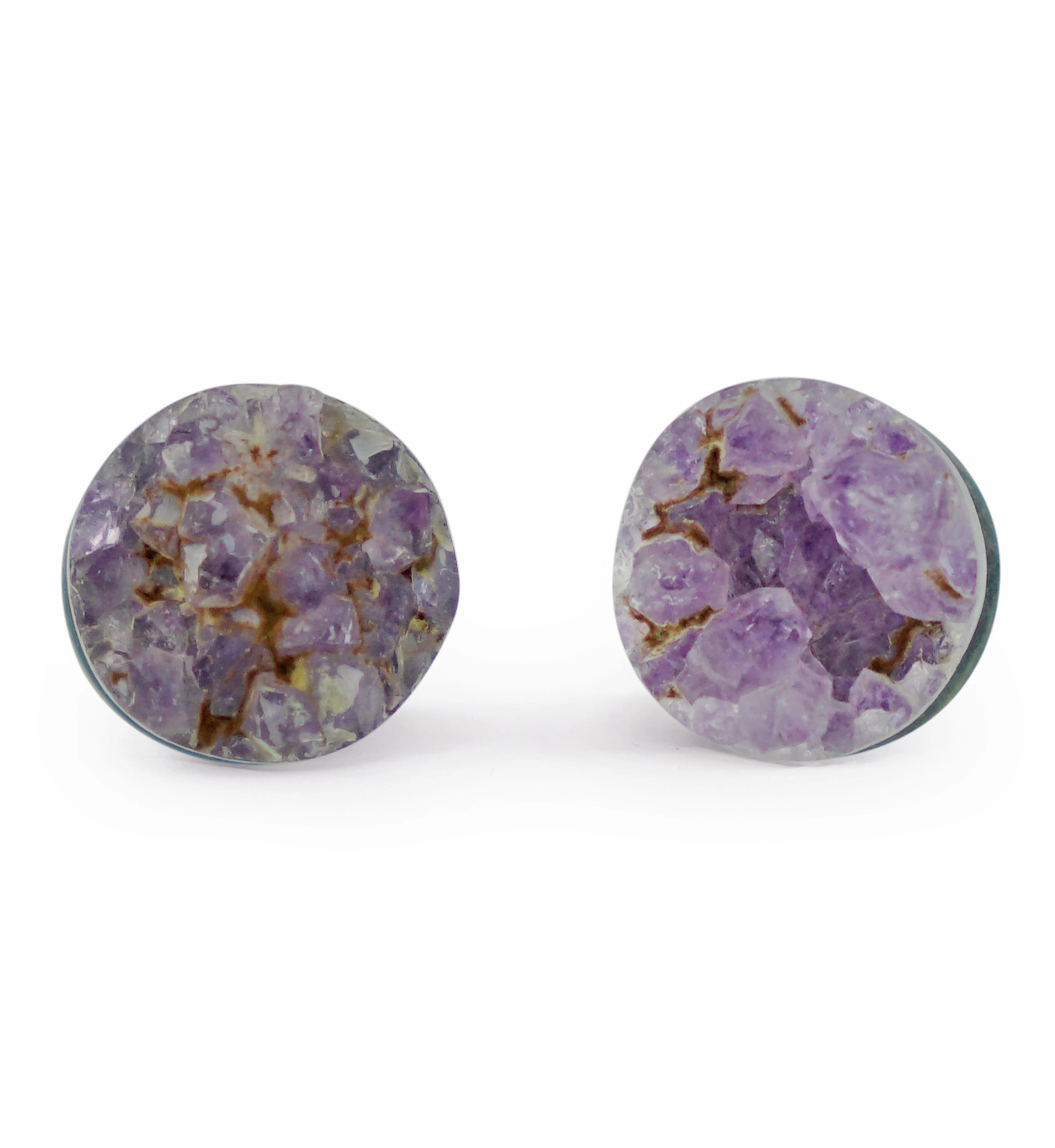 Raw Amethyst Plugs 0G (8mm) Version 8 - Image 2