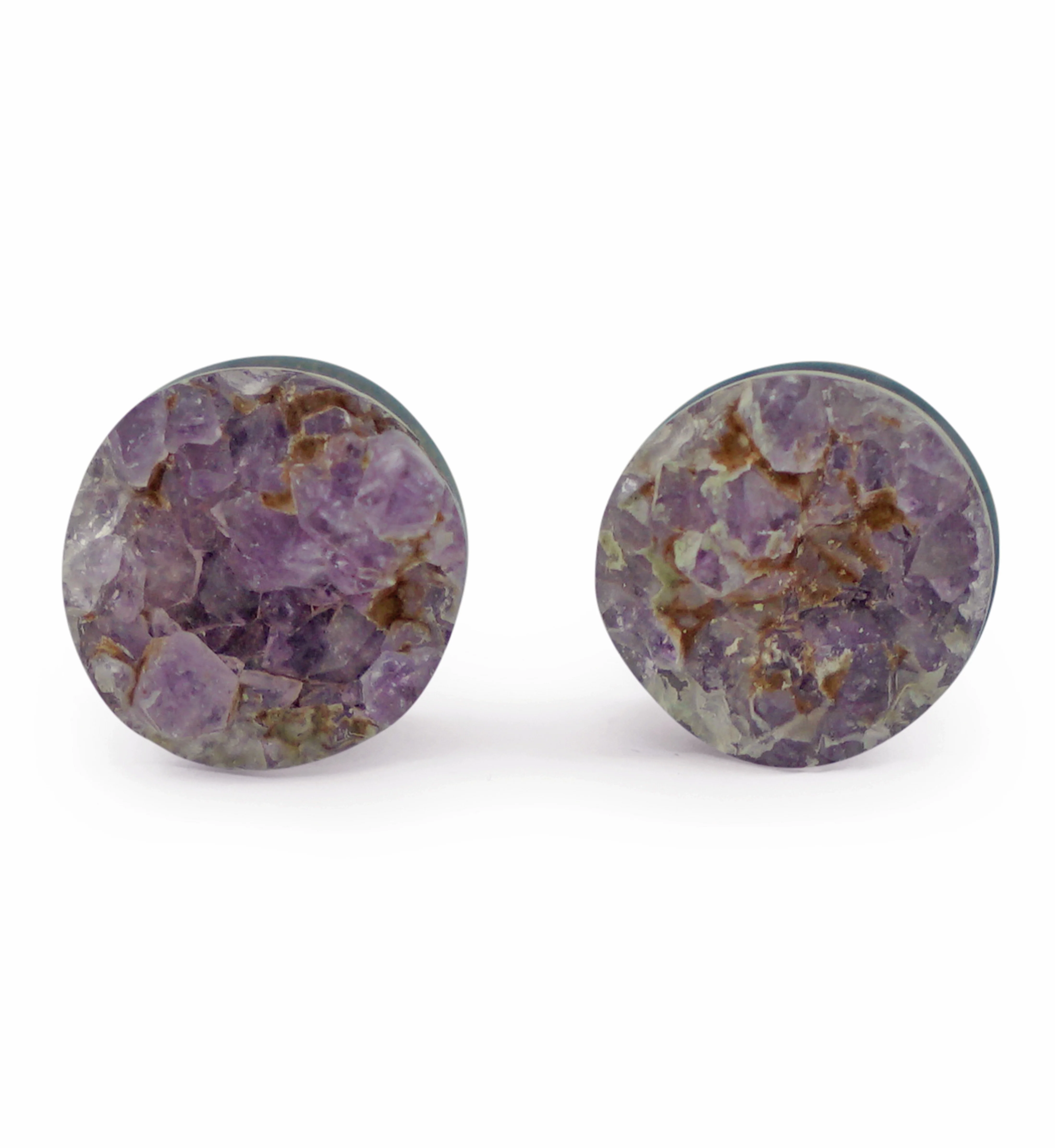Raw Amethyst Plugs 0G (8mm) Version 9 - Image 2