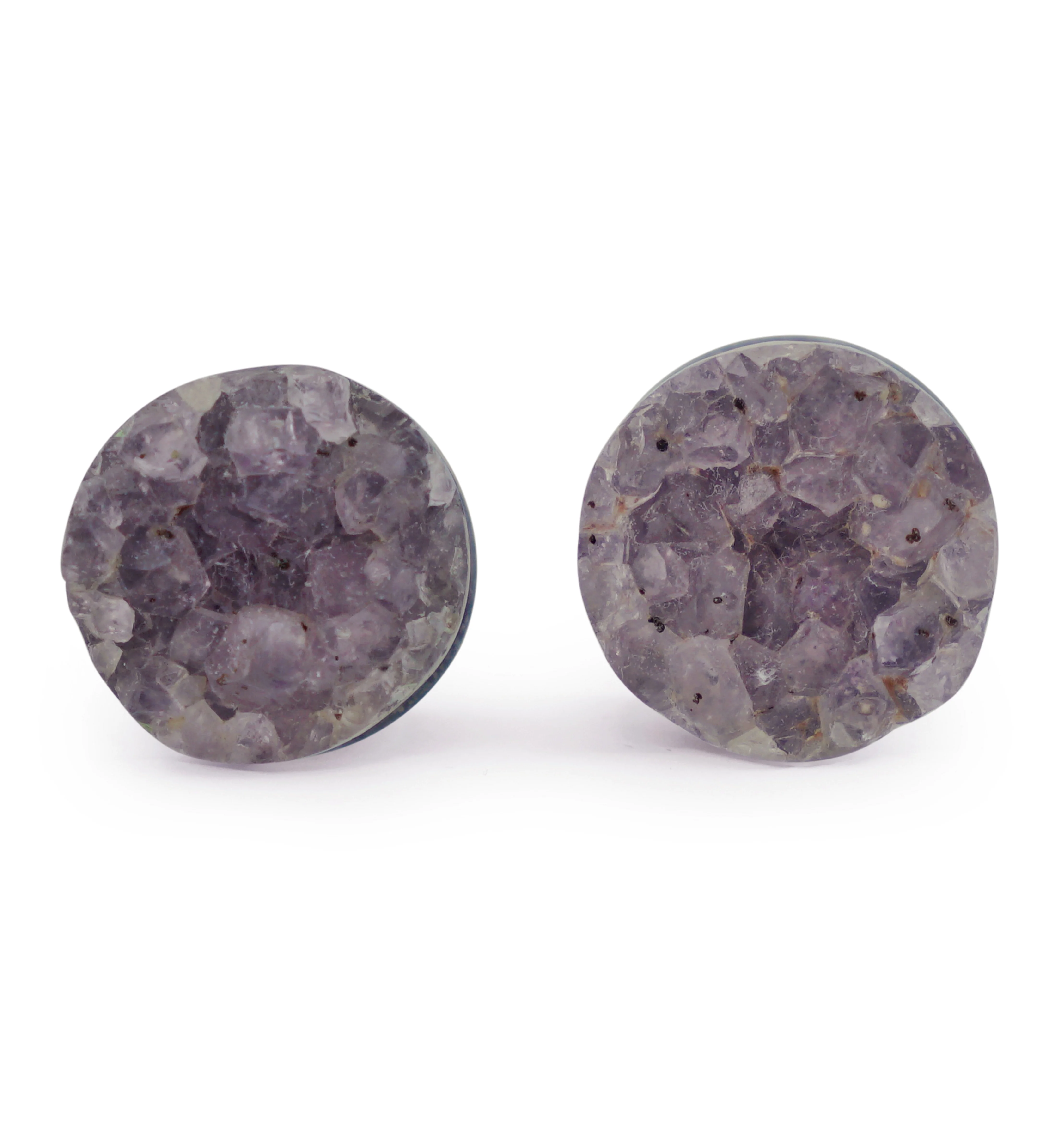 Raw Amethyst Plugs 1/2" (12mm) Version 5 - Image 2