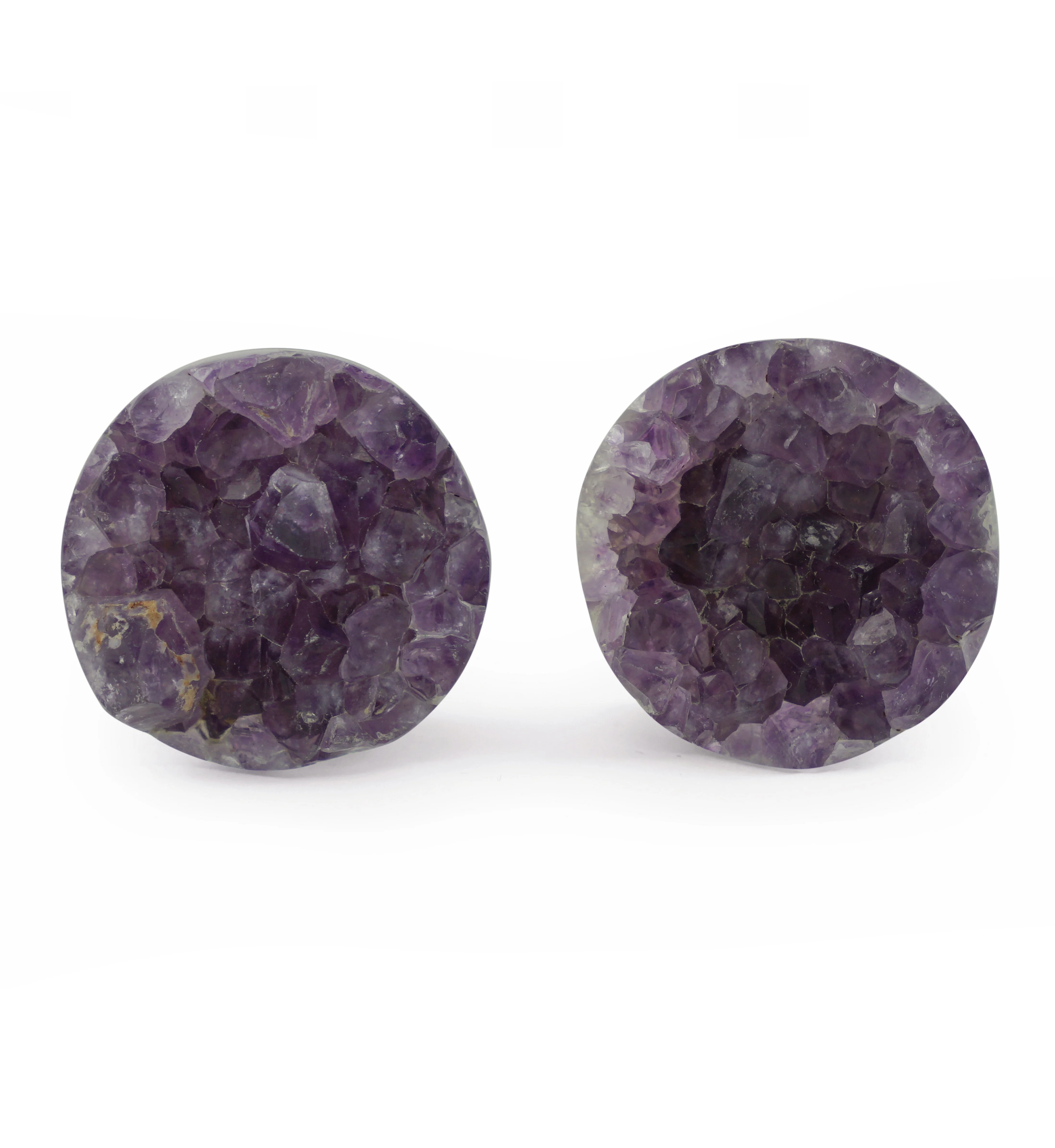 Raw Amethyst Plugs 1 Inch (25mm) Version 3 - Image 2
