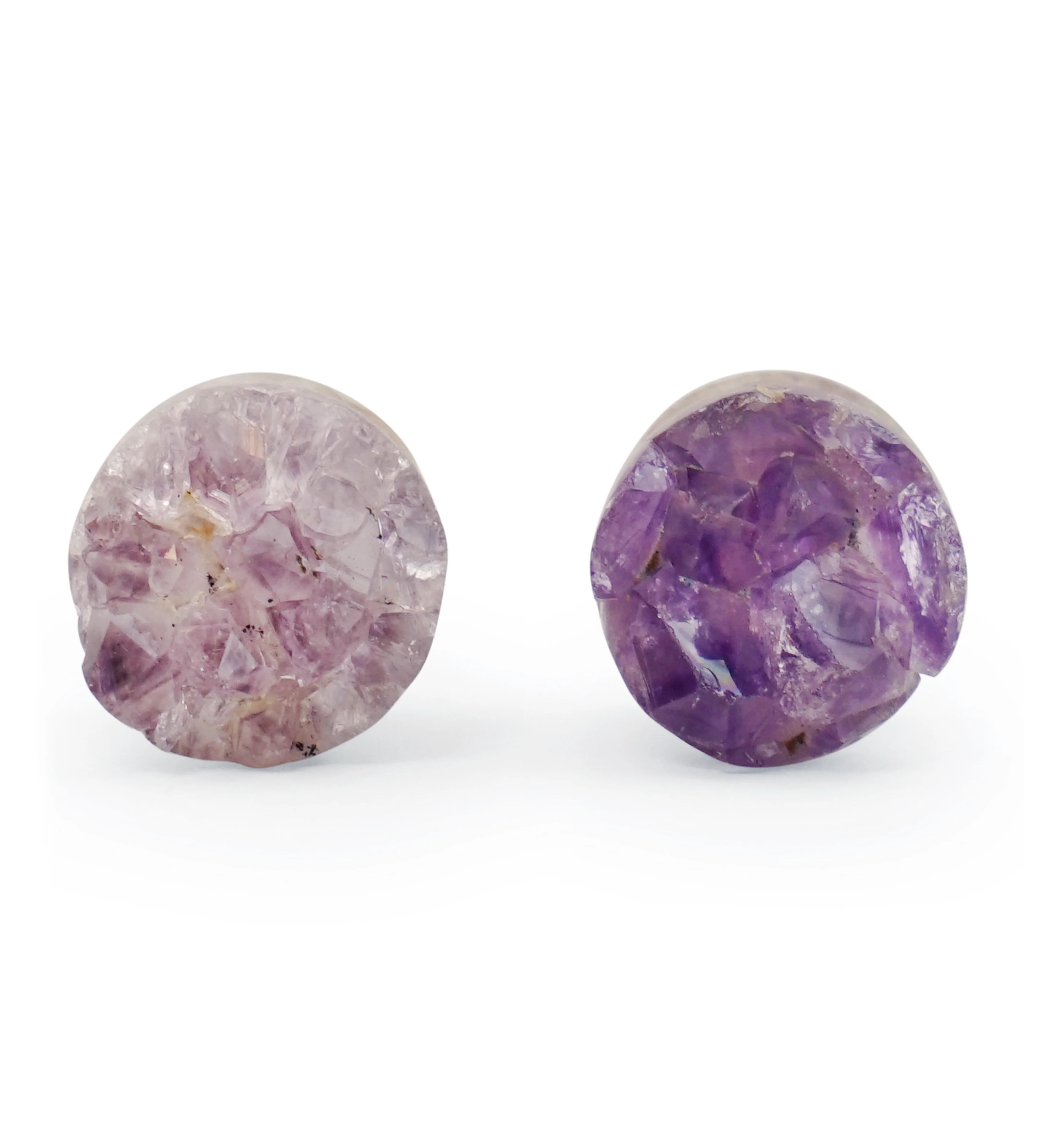 Raw Amethyst Plugs 9/16" (14.5mm) Version 1 - Image 3