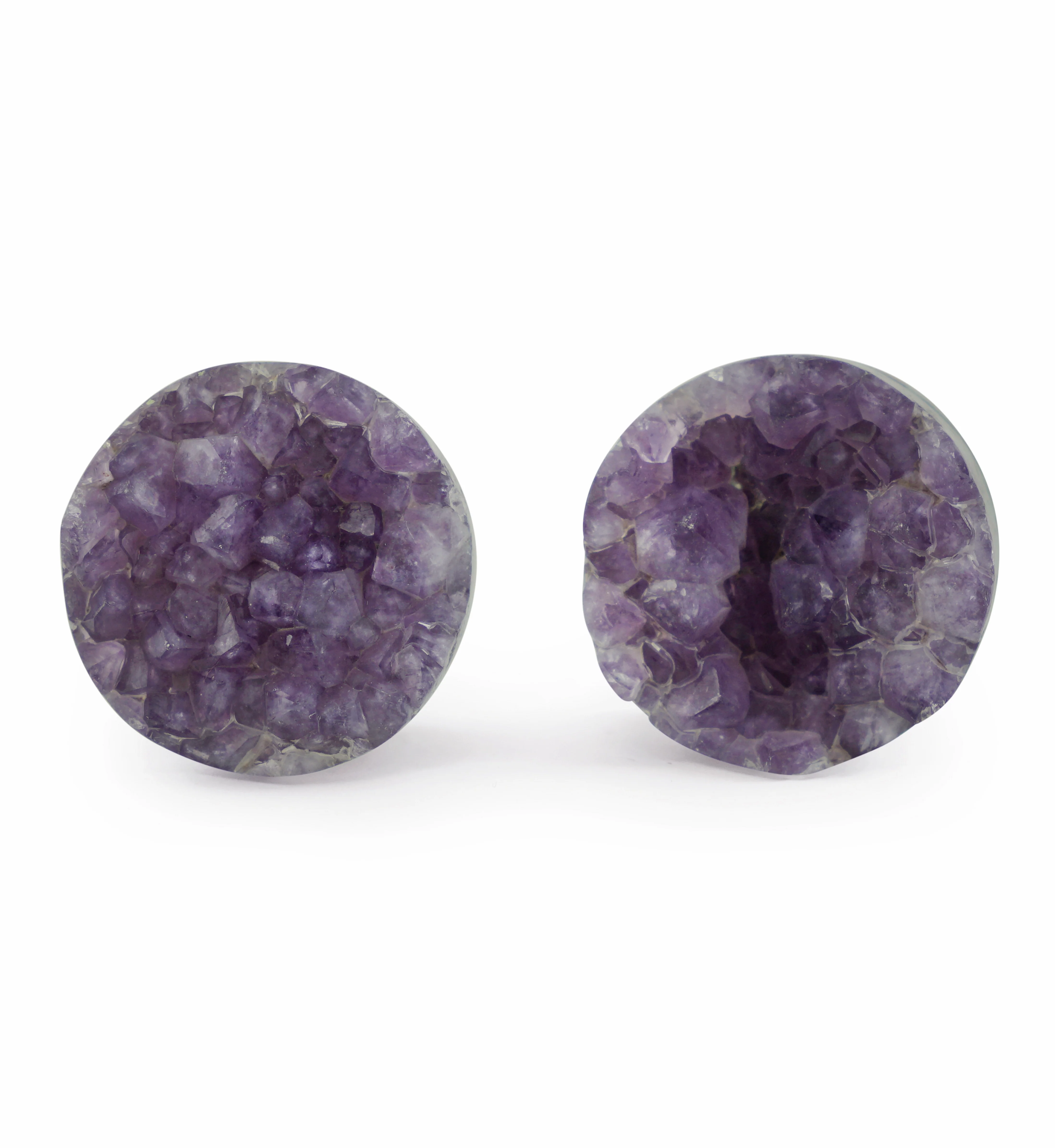 Raw Amethyst Plugs 1 Inch (25mm) Version 10 - Image 2