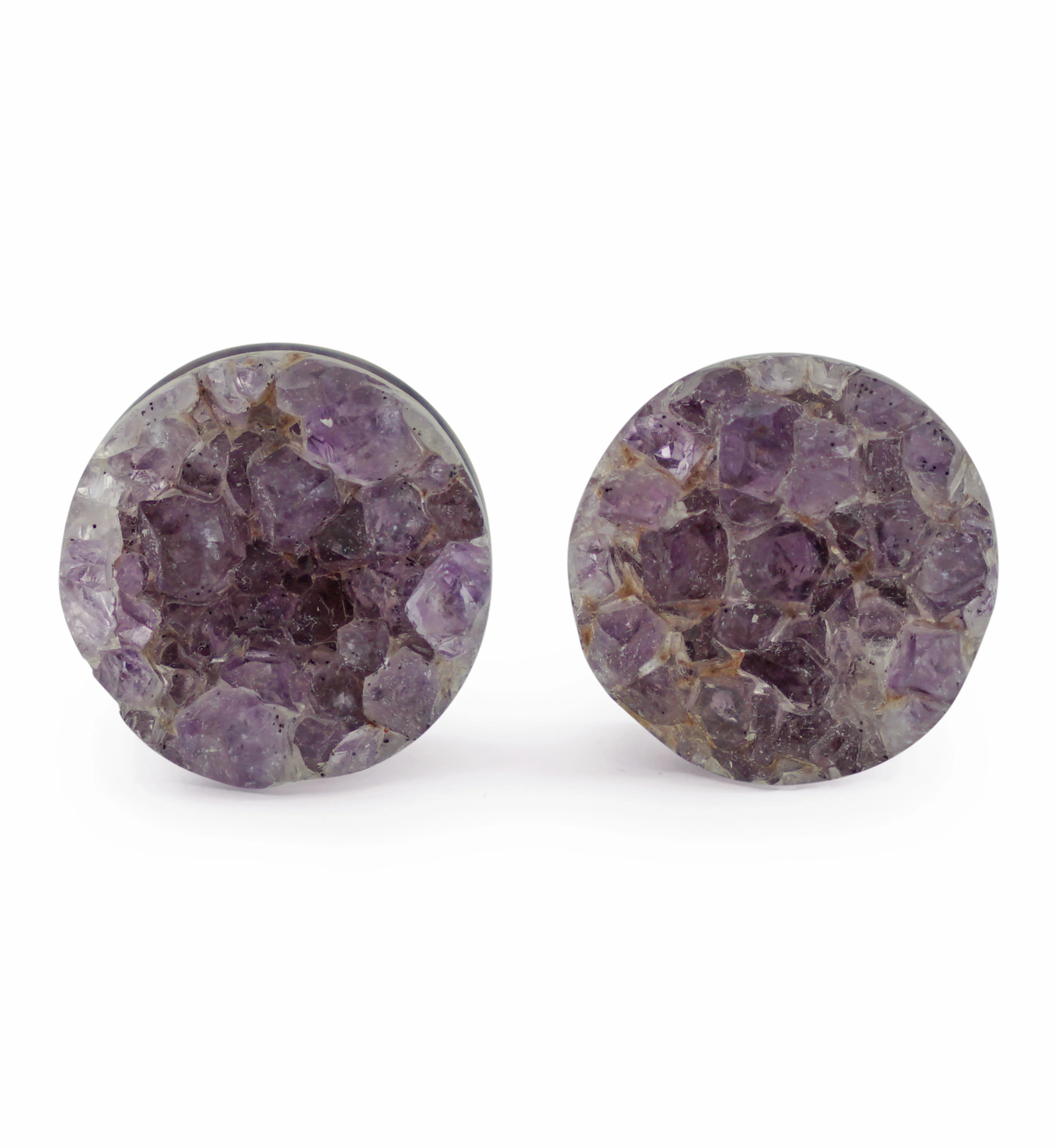 Raw Amethyst Plugs 9/16" (14mm) Version 5 - Image 2