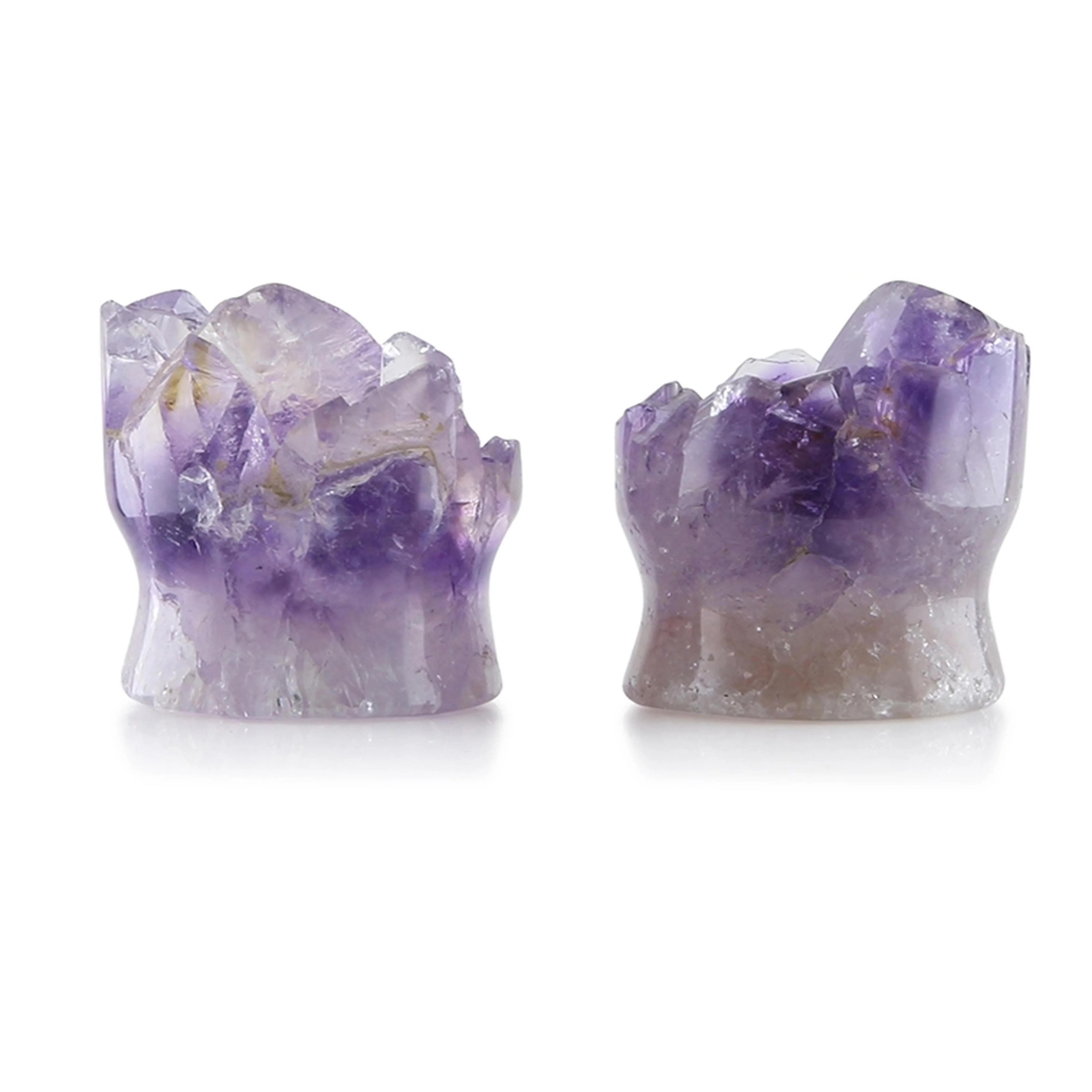 Raw Amethyst Plugs 3/4" (19mm) Version 5