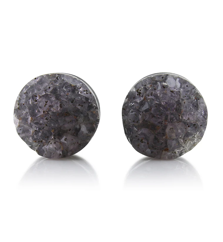 Raw Amethyst Plugs 19/32" (15mm) Version 4 - Image 2