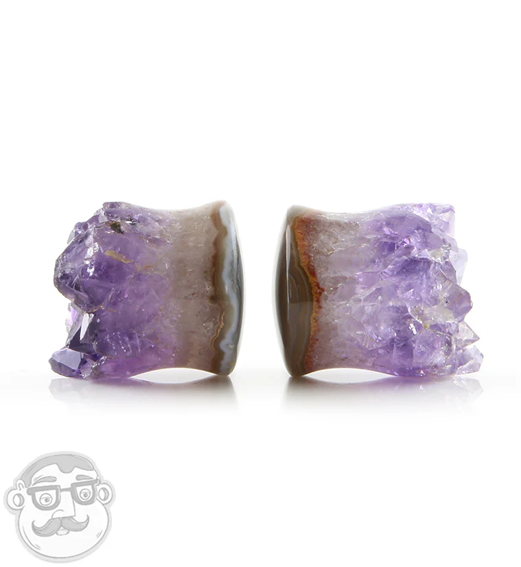 Raw Amethyst Plugs 3-4" (19mm) Version 5 - Image 2