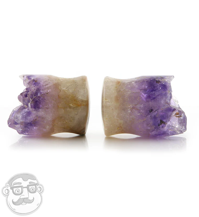Raw Amethyst Plugs 3-4" (19mm) Version 9 - Image 2