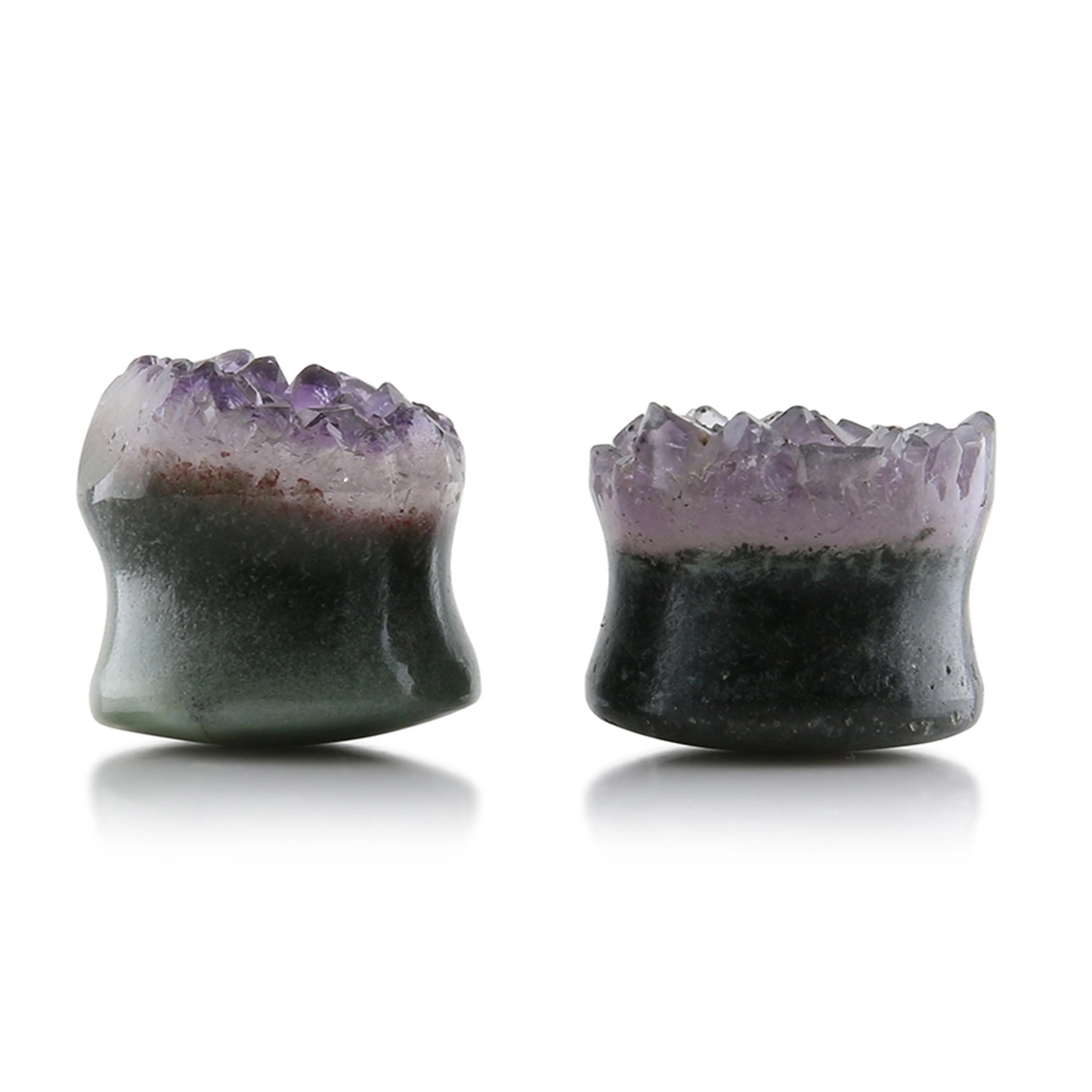 Raw Amethyst Plugs 15mm Version 1