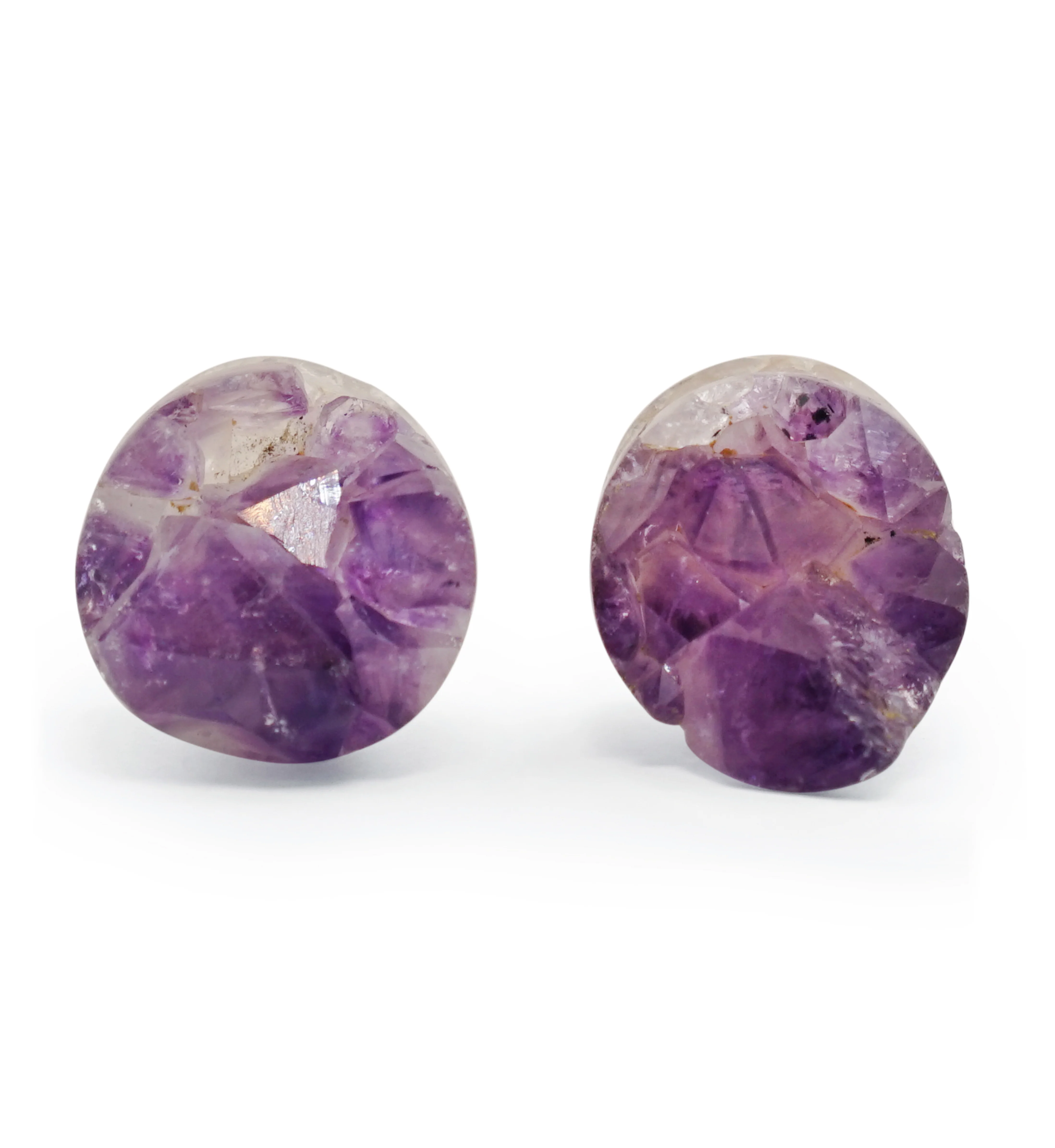 Raw Amethyst Plugs 5/8" (16mm) Version 6 - Image 3