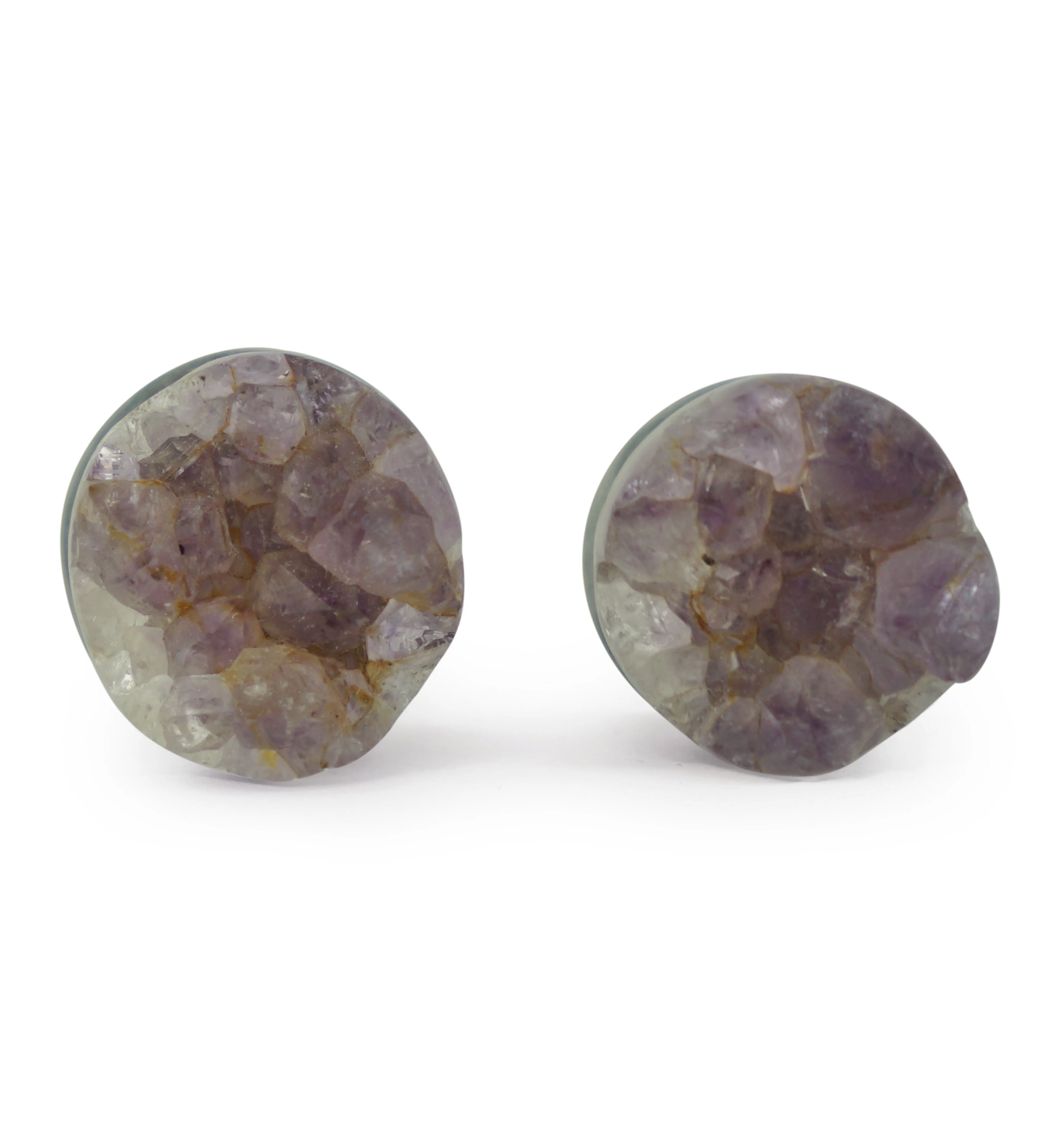 Raw Amethyst Plugs 1/2" (12mm) Version 4 - Image 2