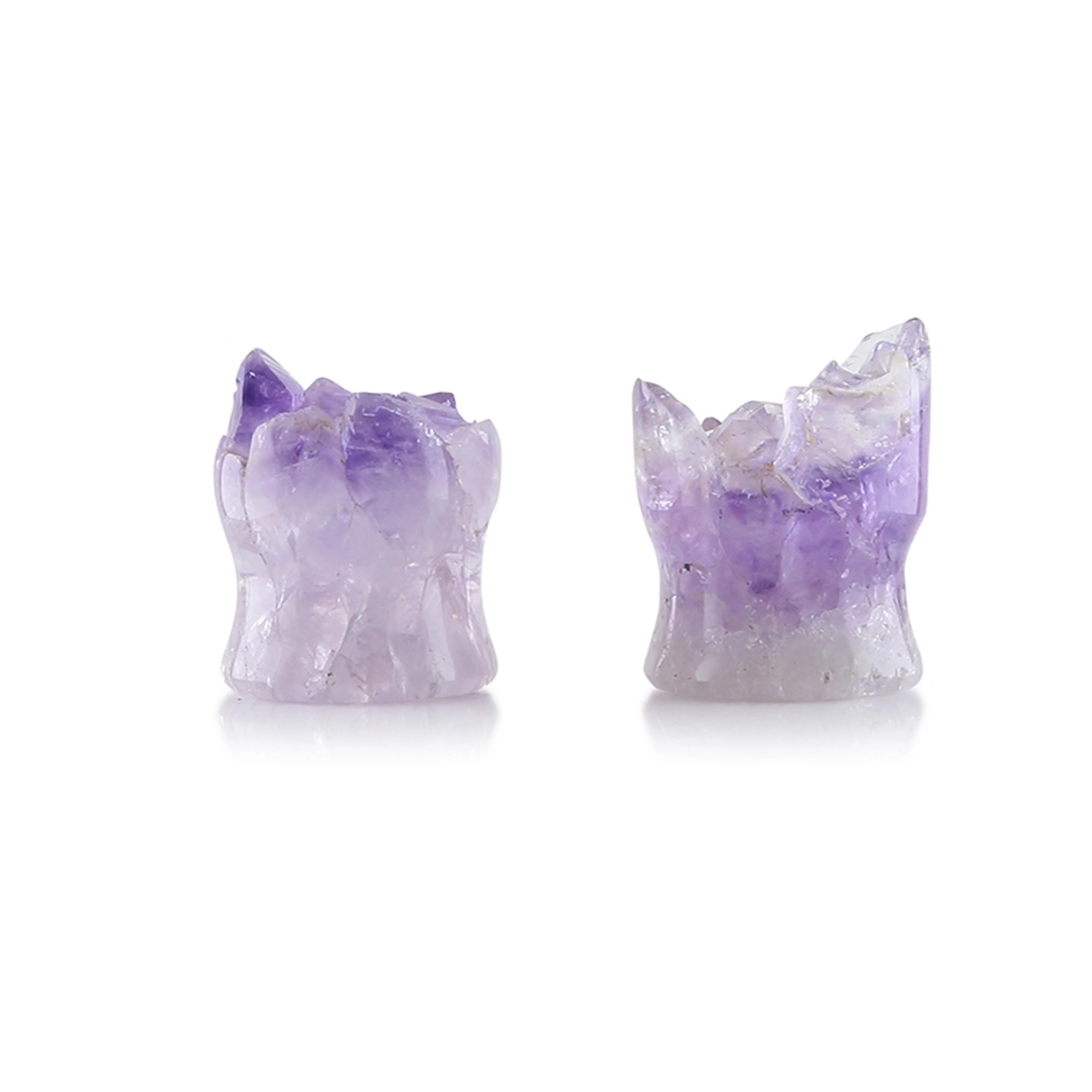 Raw Amethyst Plugs 9/16" (14mm) Version 7
