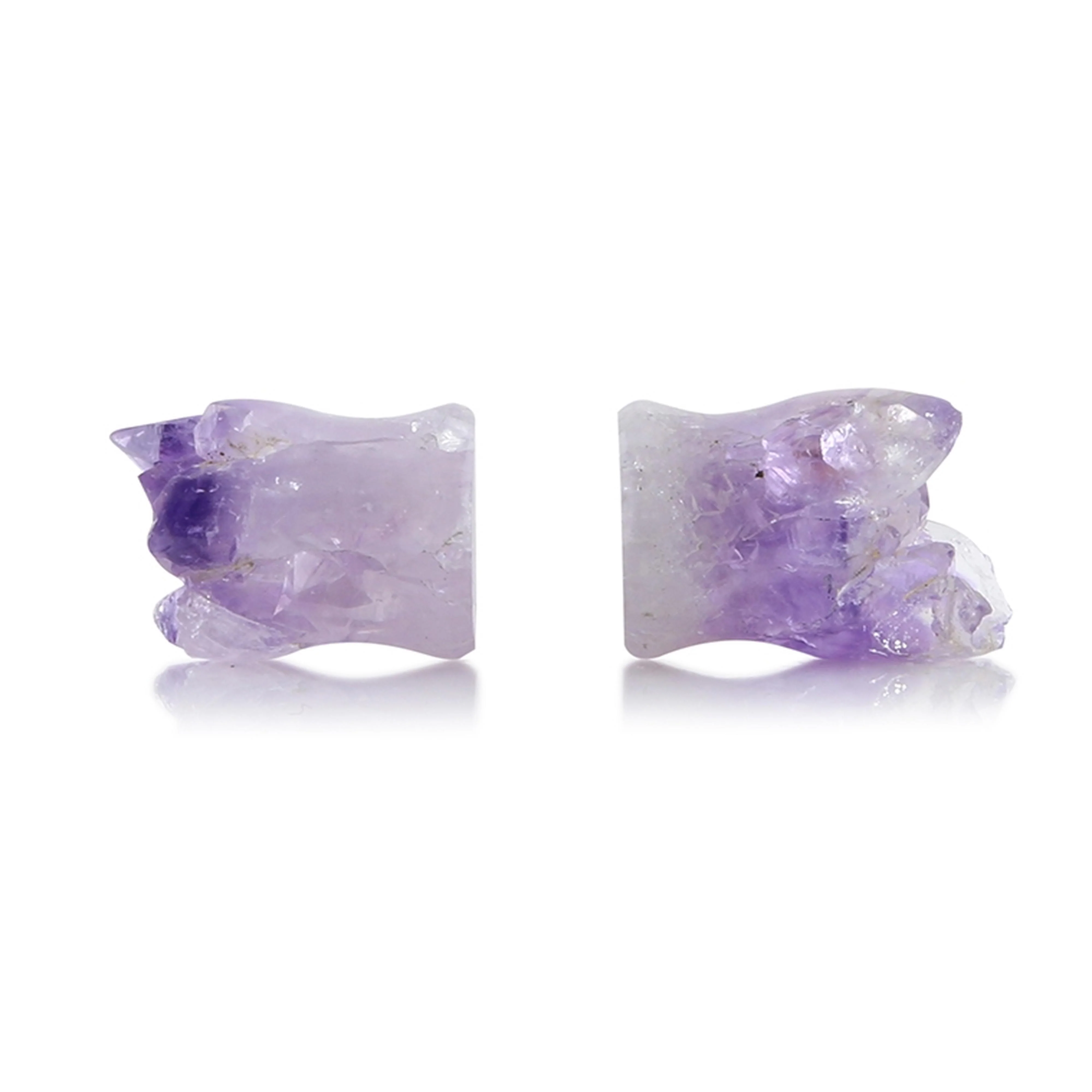 Raw Amethyst Plugs 9/16" (14mm) Version 7 - Image 2