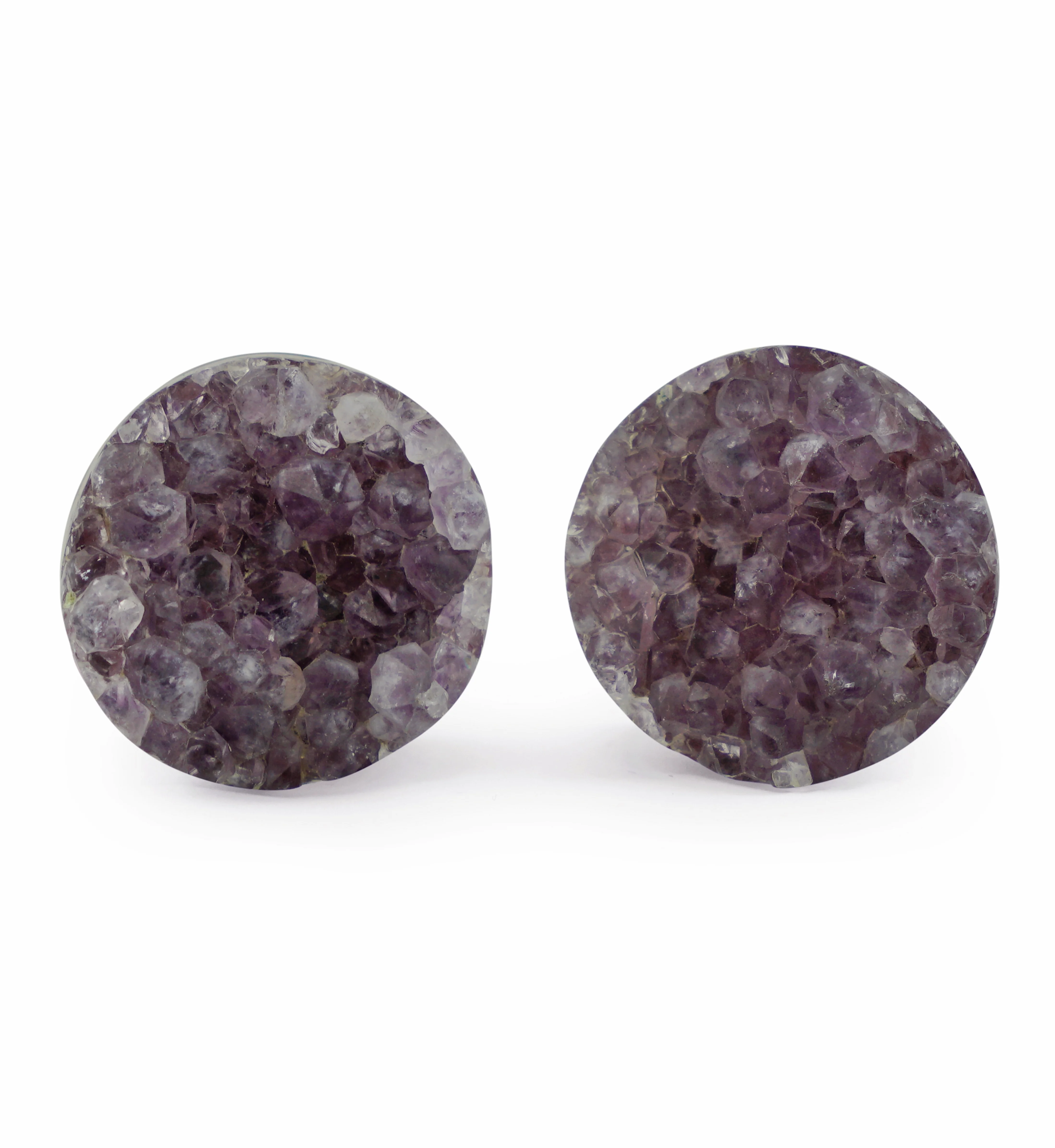 Raw Amethyst Plugs 7/8" (22mm) Version 7 - Image 2