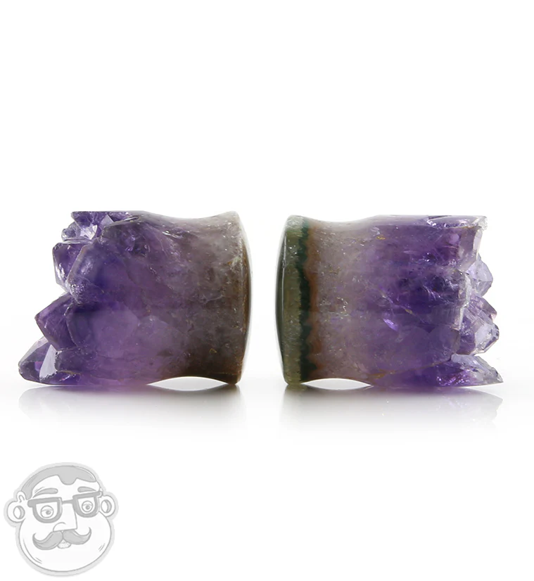 Raw Amethyst Plugs 7-8" (22mm) LONGER v3 - Image 2