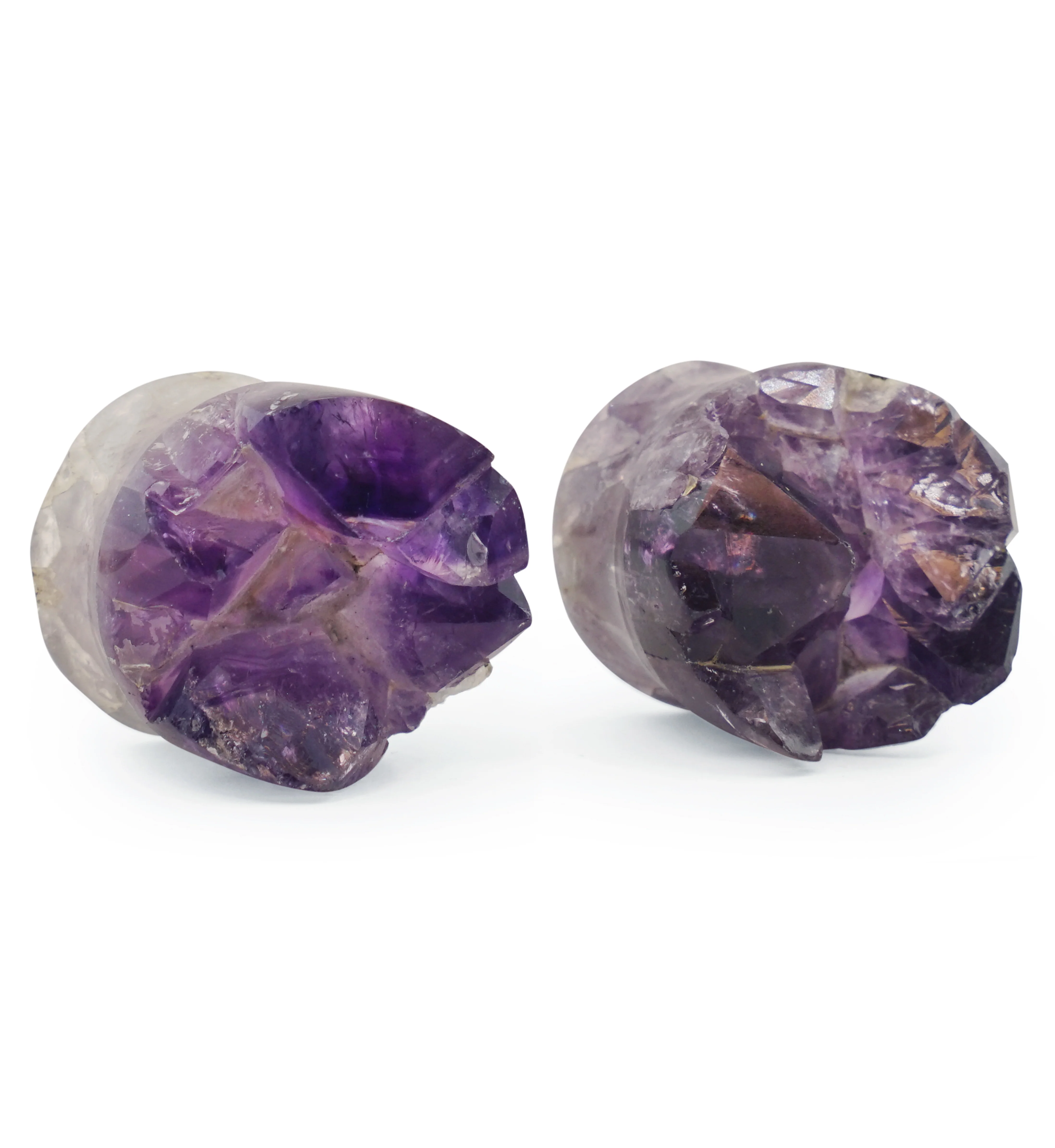 Raw Amethyst Plugs 7/8" (22mm) Version 2 - Image 3