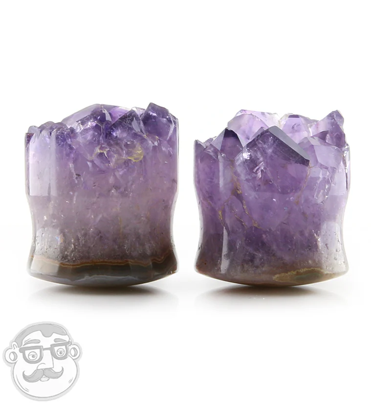 Raw Amethyst Plugs 7-8" (22mm) Version 9