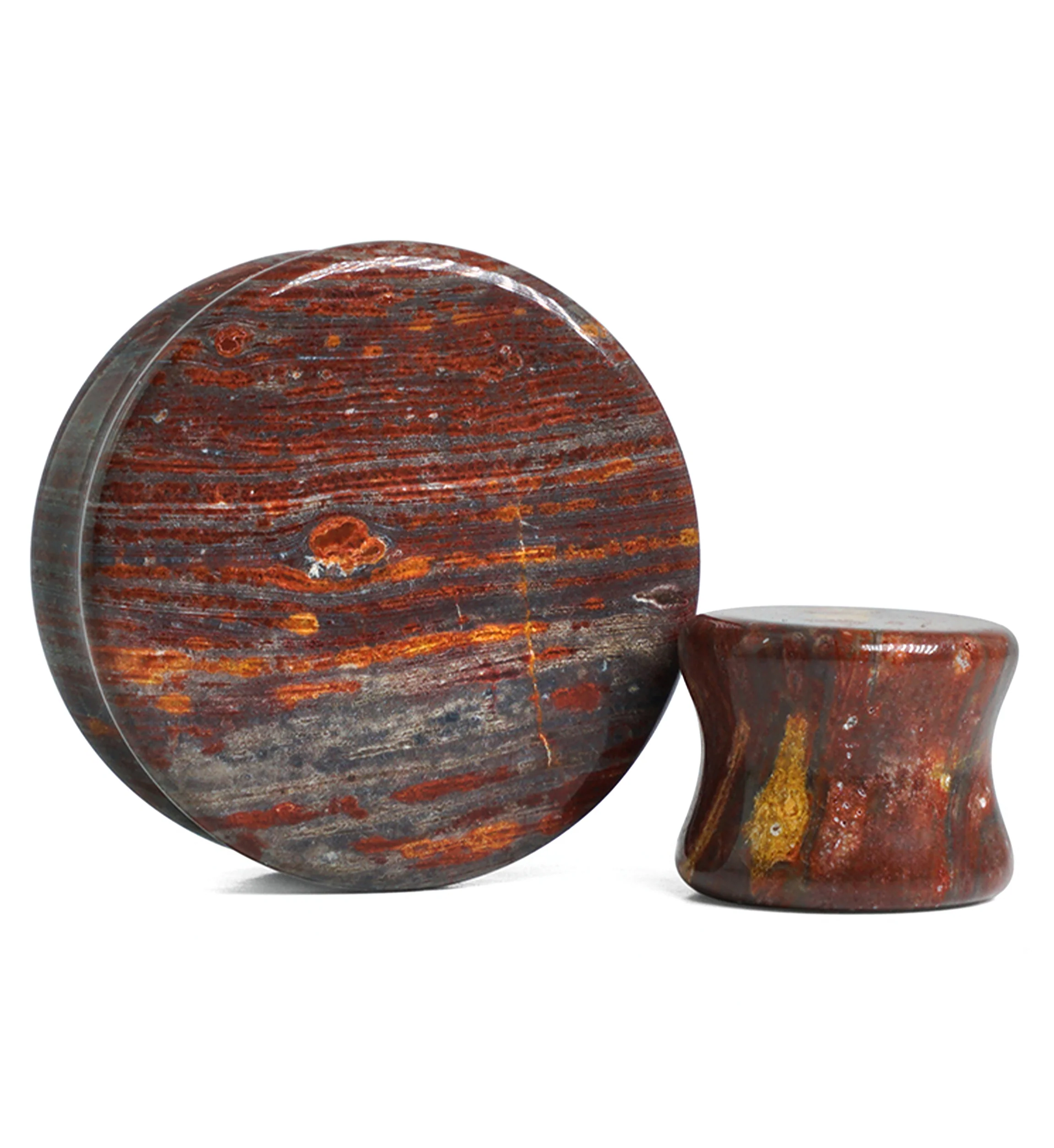 Red Brecciated Jasper Stone Plugs - Image 4