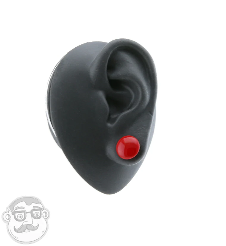 Red Color Front Single Flare Glass Plugs - Image 4