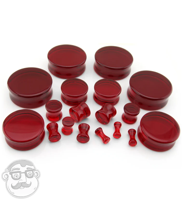Red Glass Plugs - Image 4