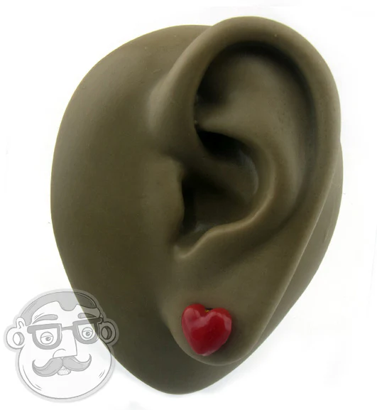 Red Heart Glass Plugs - Image 3