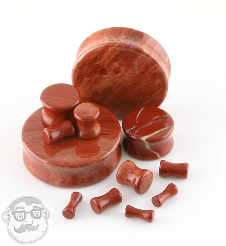 Red Jasper Stone Plugs - Image 6
