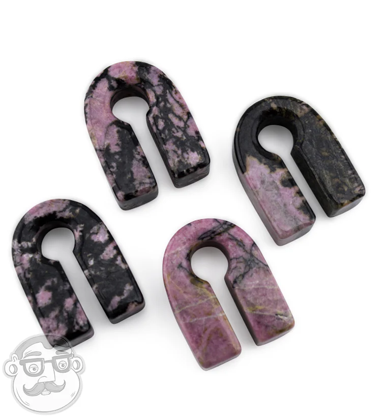 Rhodonite Stone Key Square Ear Weights - Image 3