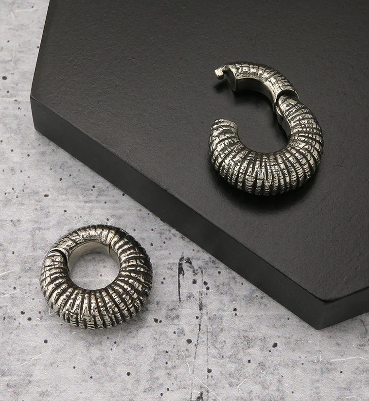 Rivel White Brass Hinged Ear Weights - Image 2