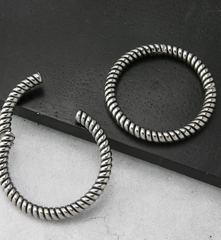 Rope Stainless Steel Hinged Ear Weights - Image 2