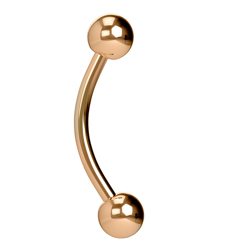 Rose Gold PVD Curved Barbell