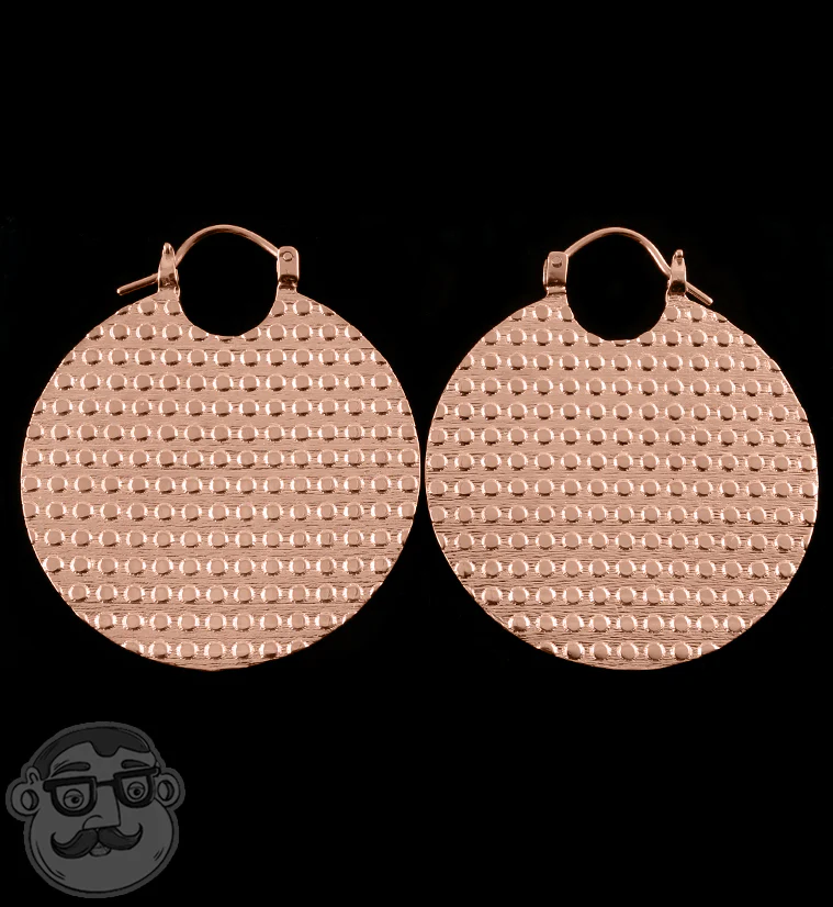 Rose Gold Gilmore Brass Earrings - Weights