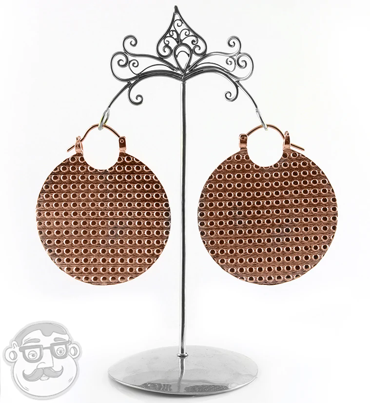 Rose Gold Gilmore Brass Earrings - Weights - Image 2