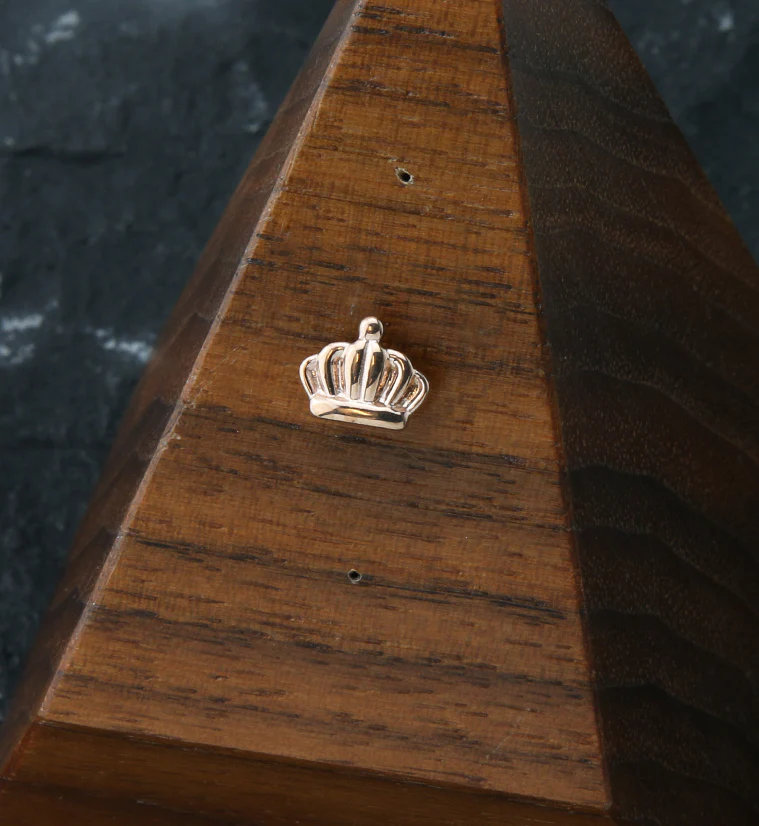 Rose Gold PVD Crown Threadless Titanium Top - Image 2