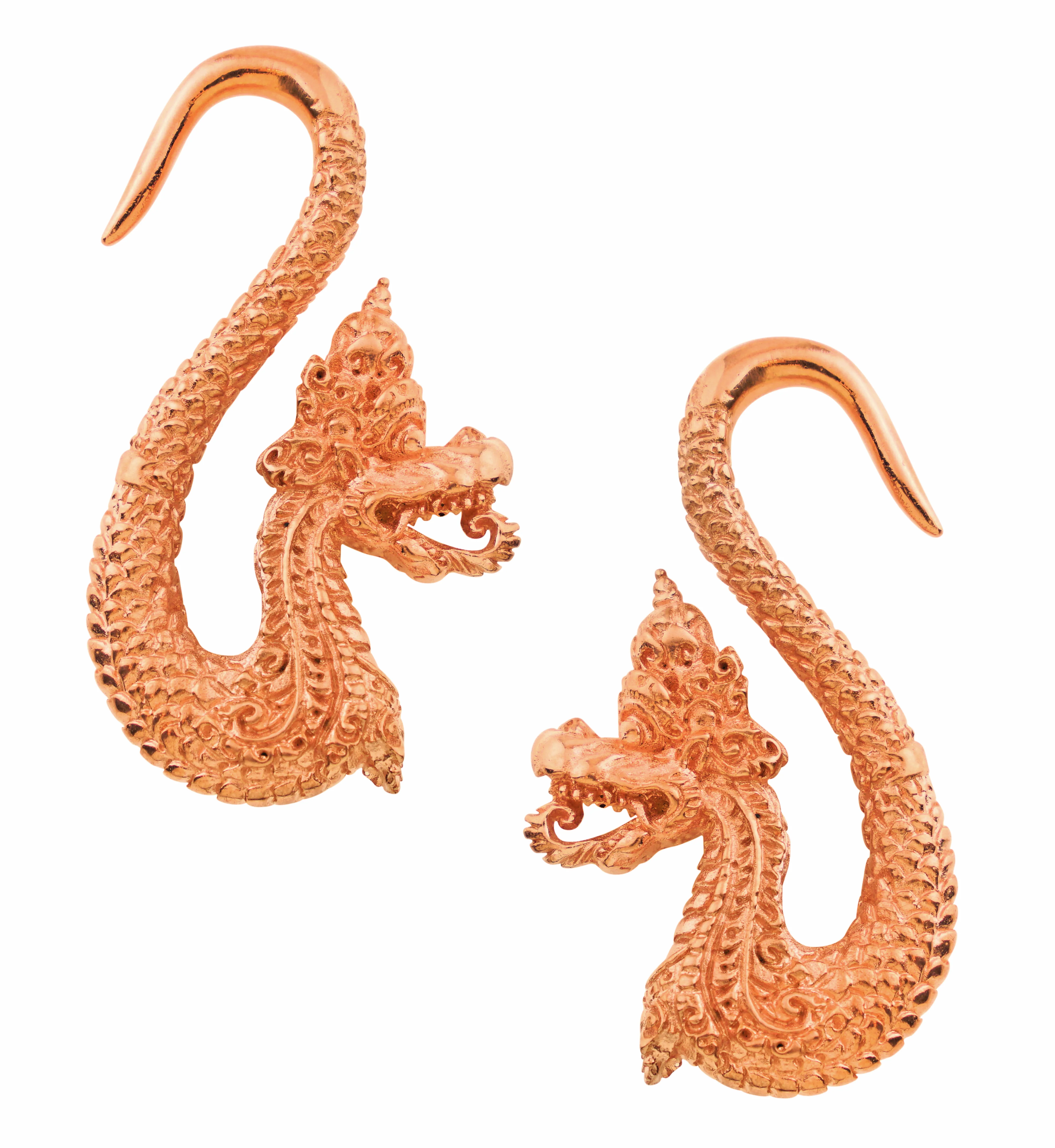 Rose Gold PVD Dragon Brass Ear Weights