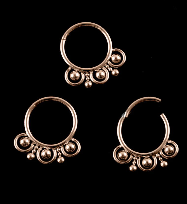 Rose Gold PVD Myriad Hinged Segment Ring - Image 3