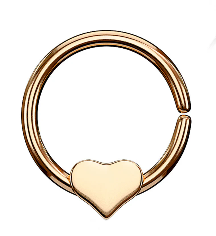 Rose Gold PVD Removable Heart Seamless Ring
